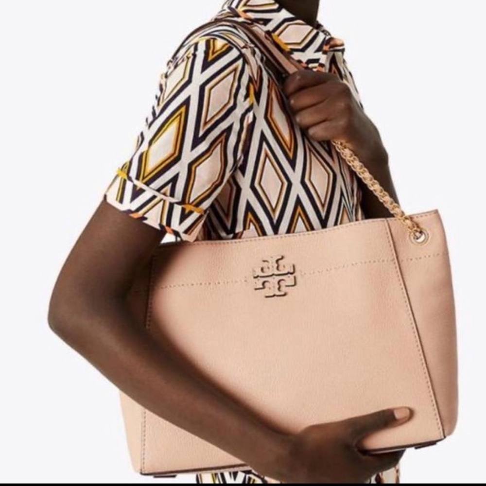 Tory Burch McGraw Chain Slouchy Shoulder Tote Pink